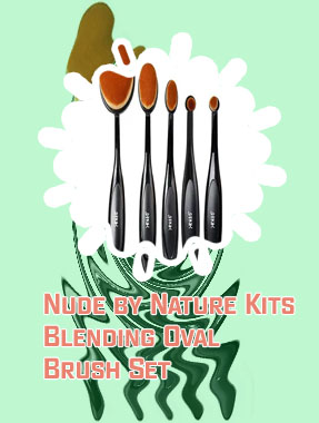 Nude by nature oval brush set